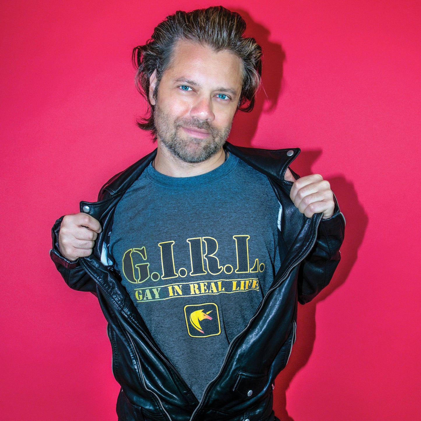 Gay In Real Life: G.I.R.L. —T-shirt (Queer LGBTQ Military): Large