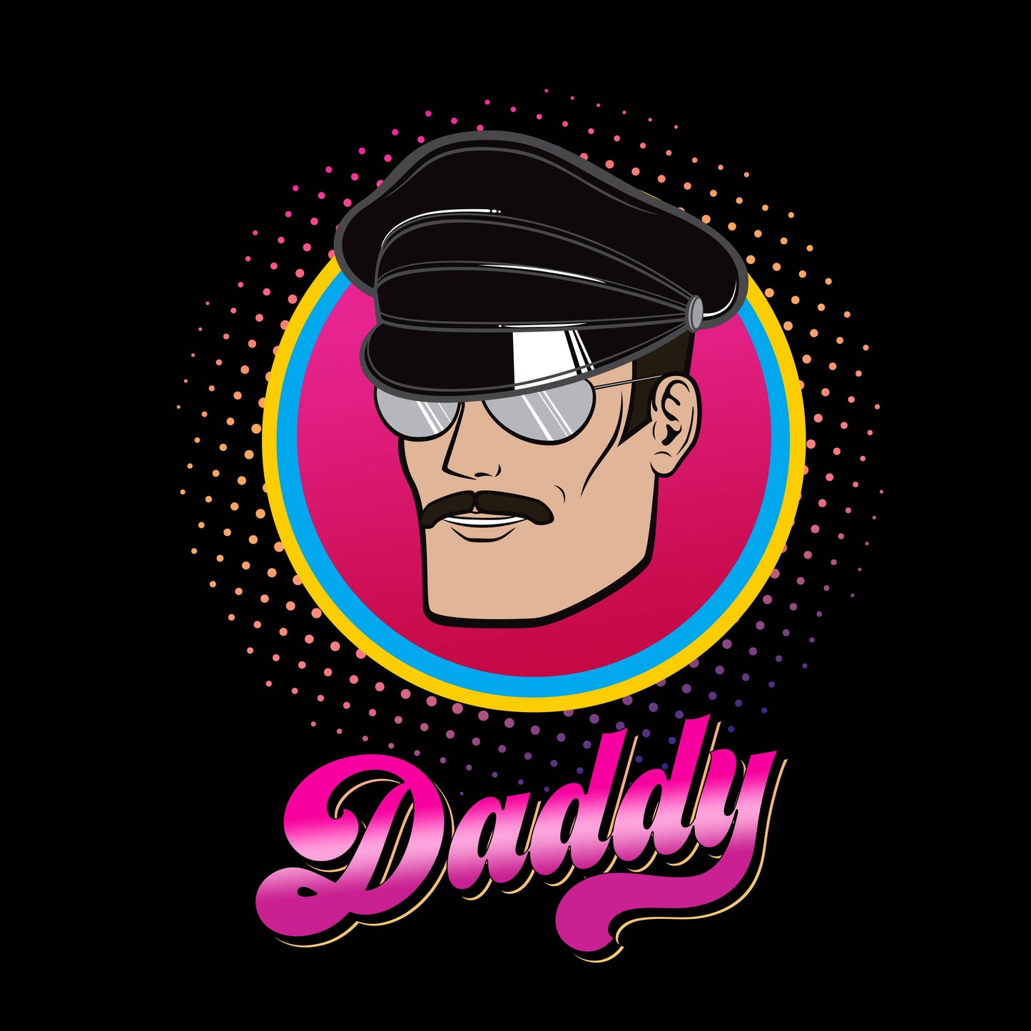 "Daddy" T-shirt (Gay Queer LGBTQ) - Black: Small