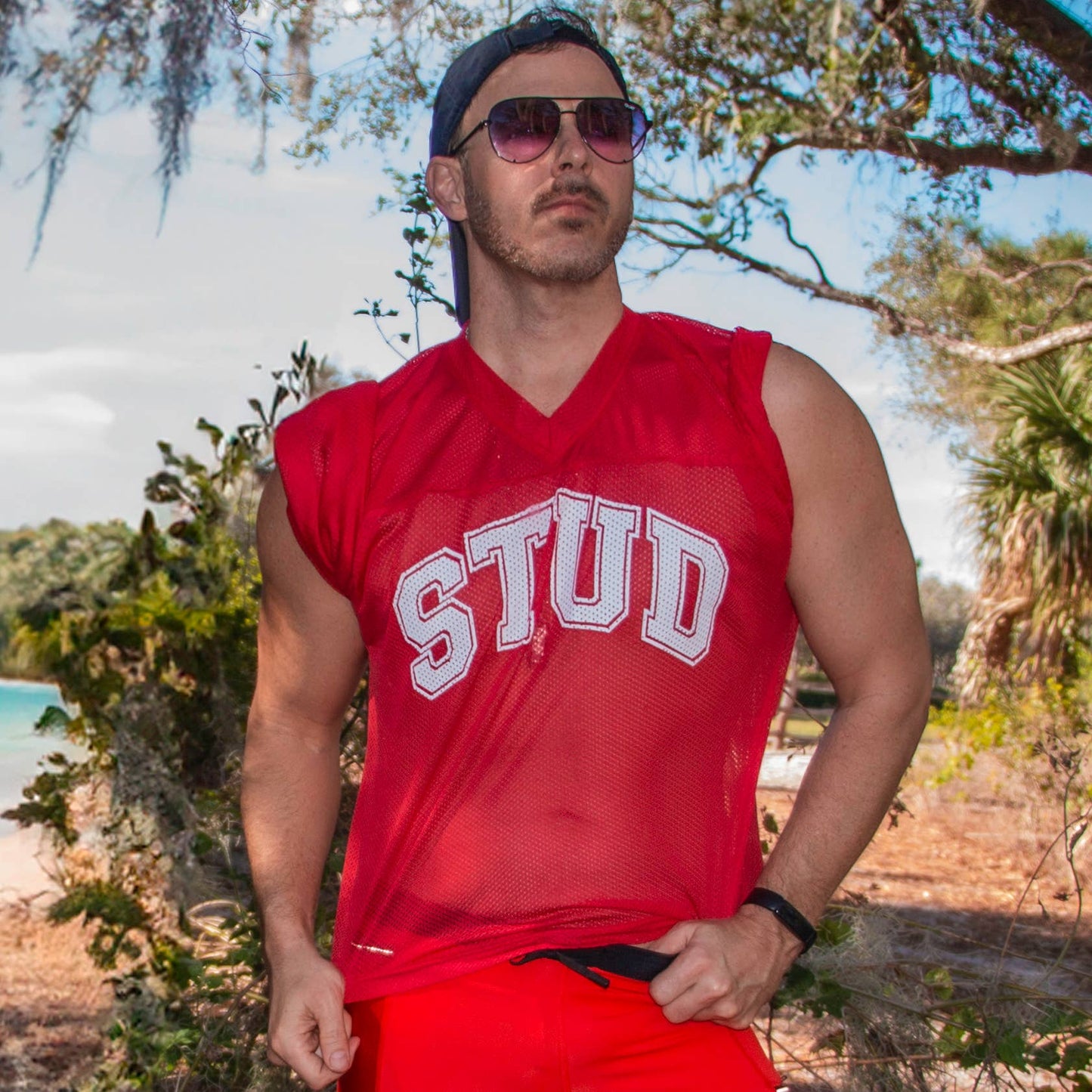"STUD" Mesh Football Jersey (Copy): L