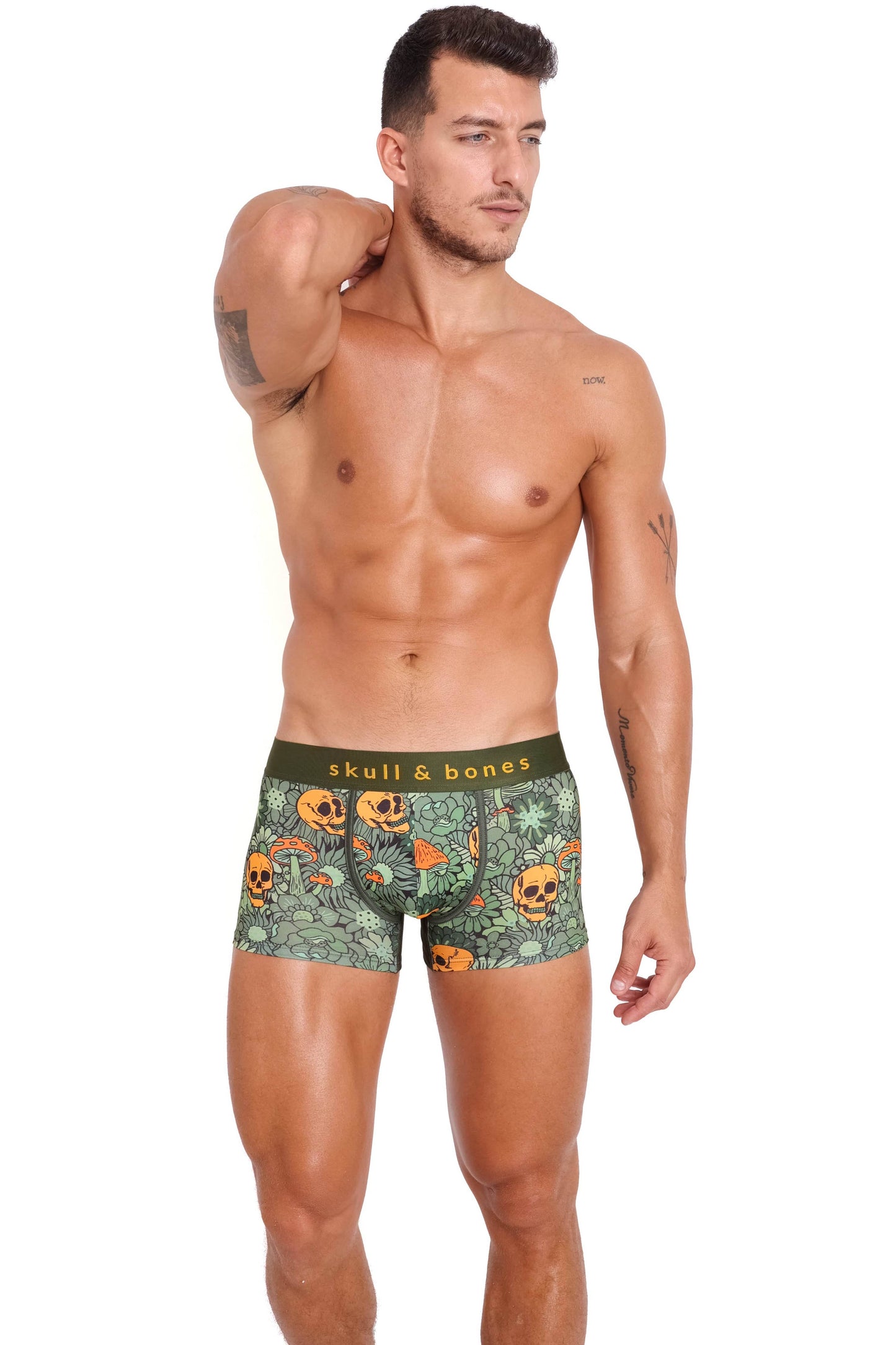 Groovy Floral Mushroom Trunk Army Green: X-LARGE