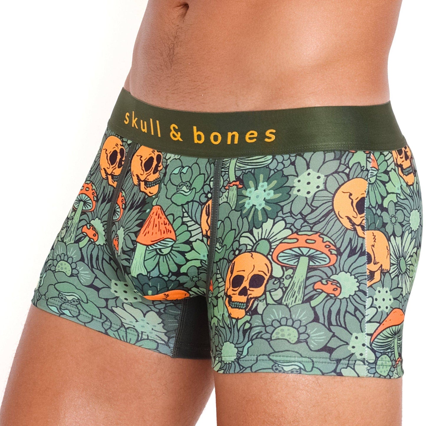 Groovy Floral Mushroom Trunk Army Green: X-LARGE
