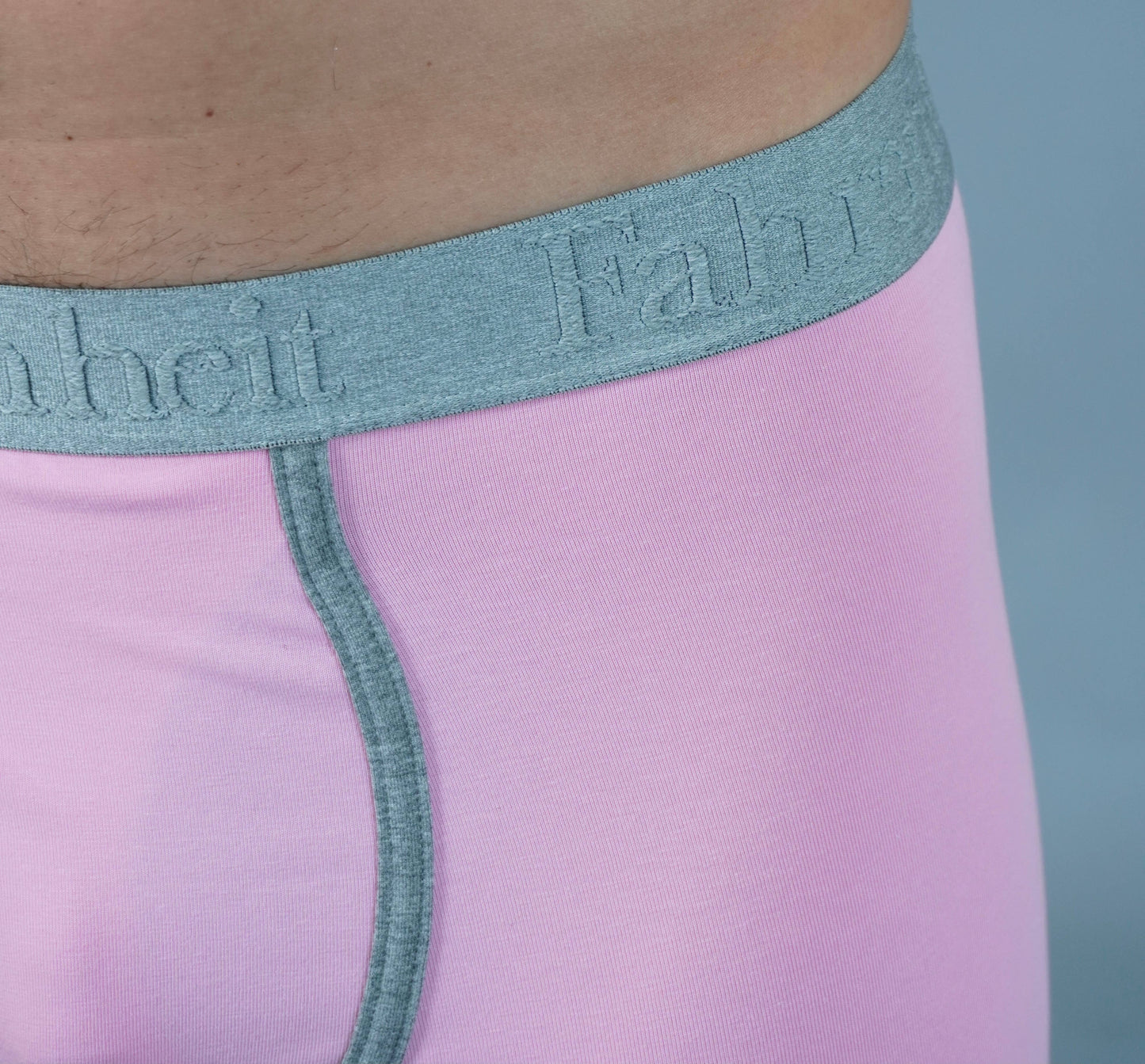 Boxer Briefs Solid Pink Cotton Men's Underwear: Medium
