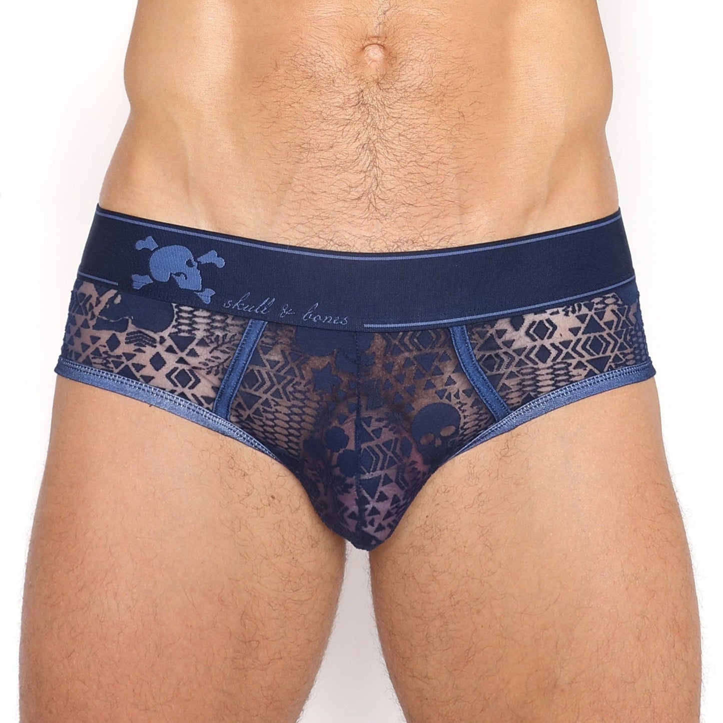 Skull and Bones Burnout Brief Navy: X-LARGE