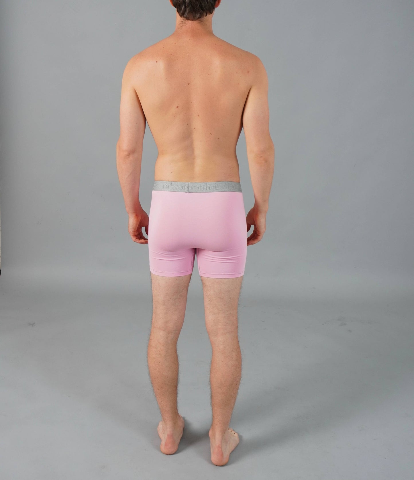 Boxer Briefs Solid Pink Cotton Men's Underwear: Medium