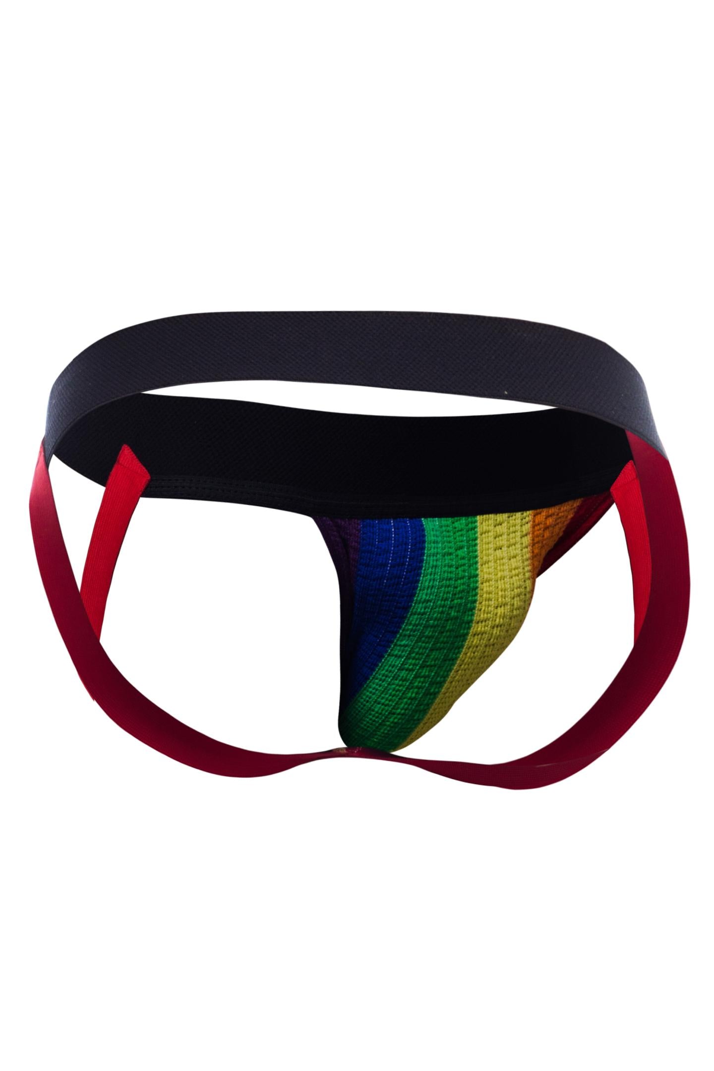 colorful stripe pride jockstrap - XL
