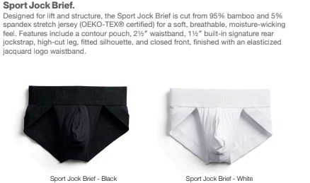 NEUDE Sports Jock Brief - White LG