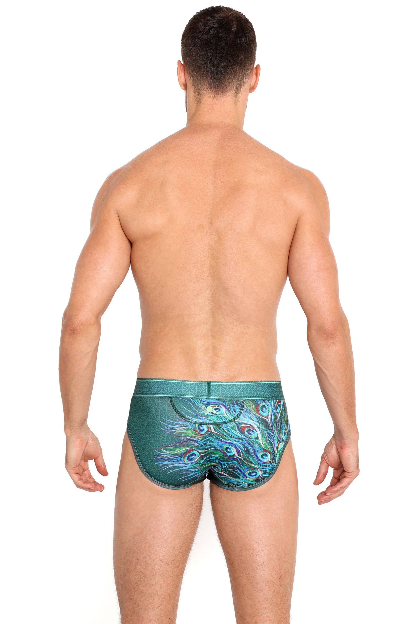 Peacock Brief Green: SMALL