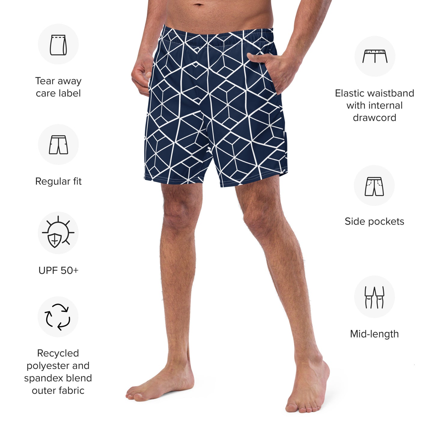 Men's Recycled Swim Trunks