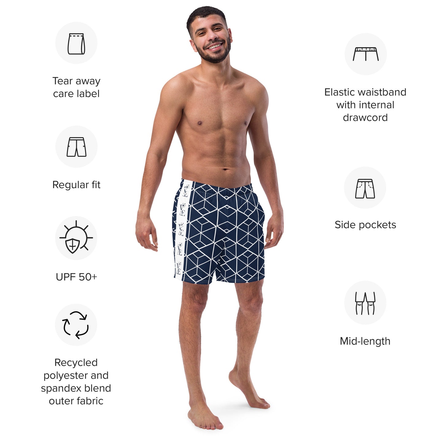 Men's Recycled Swim Trunks