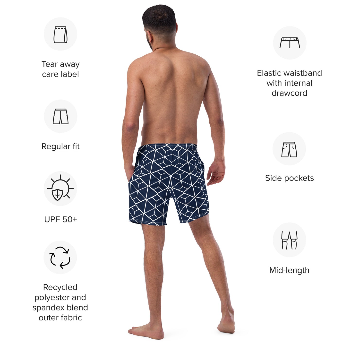 Men's Recycled Swim Trunks