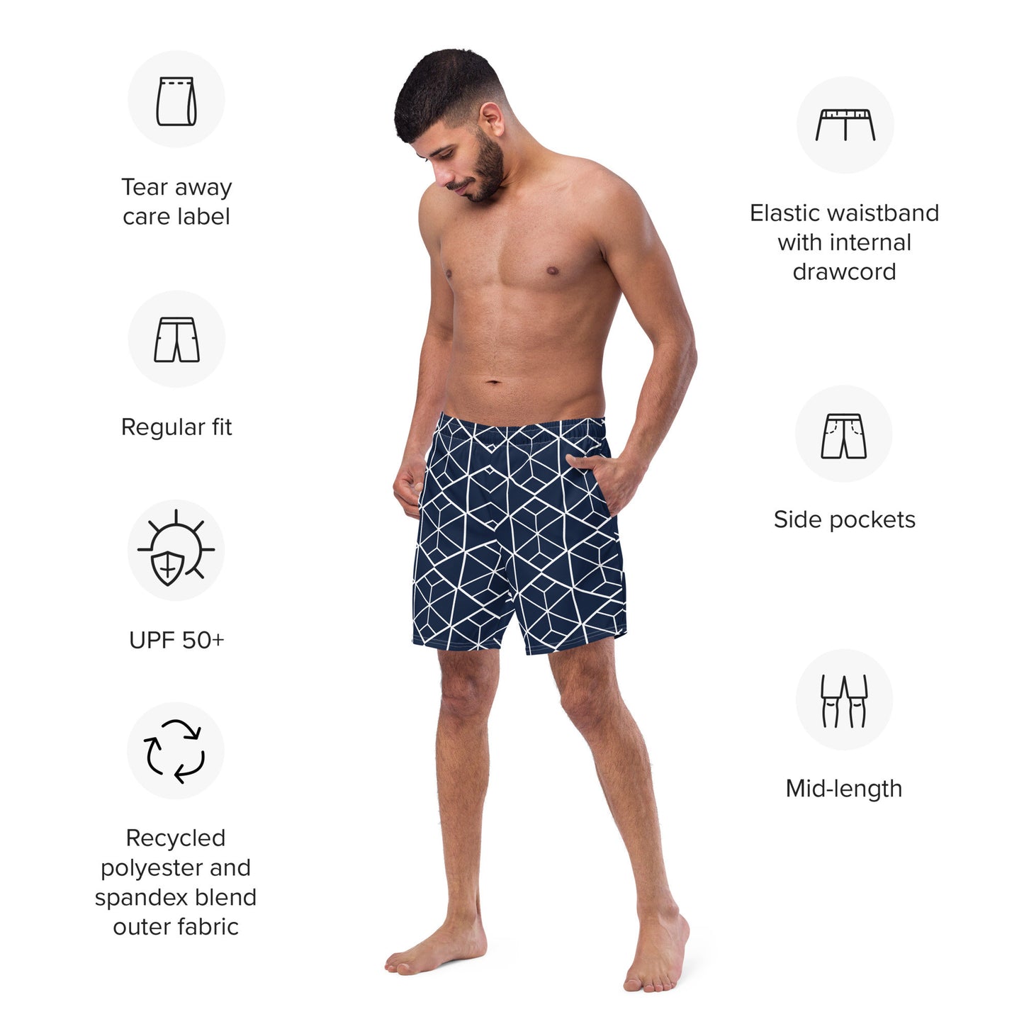 Men's Recycled Swim Trunks