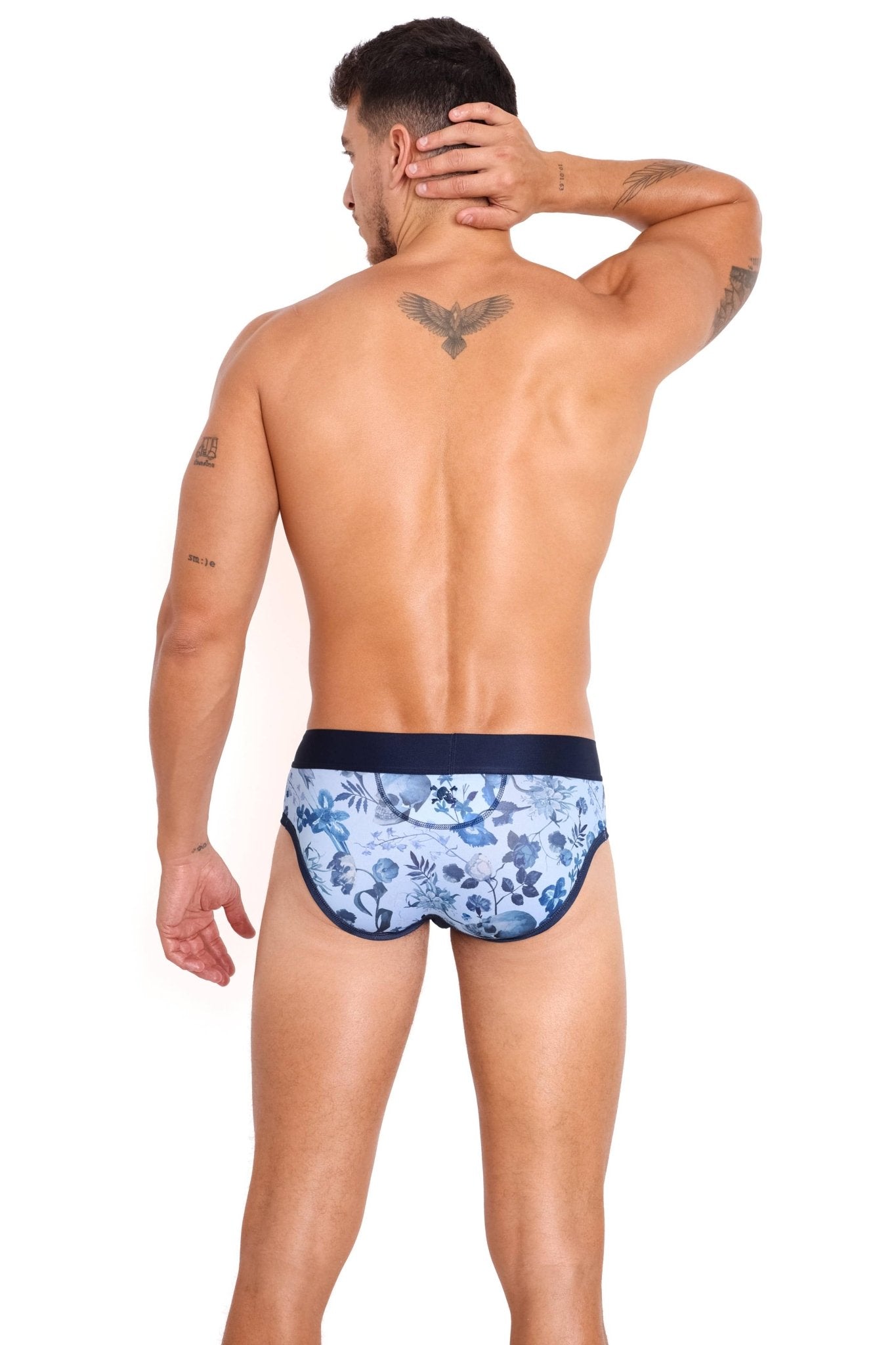 Hand Painted Dutch Floral Brief Sky: MEDIUM - Vegas Pride Positions