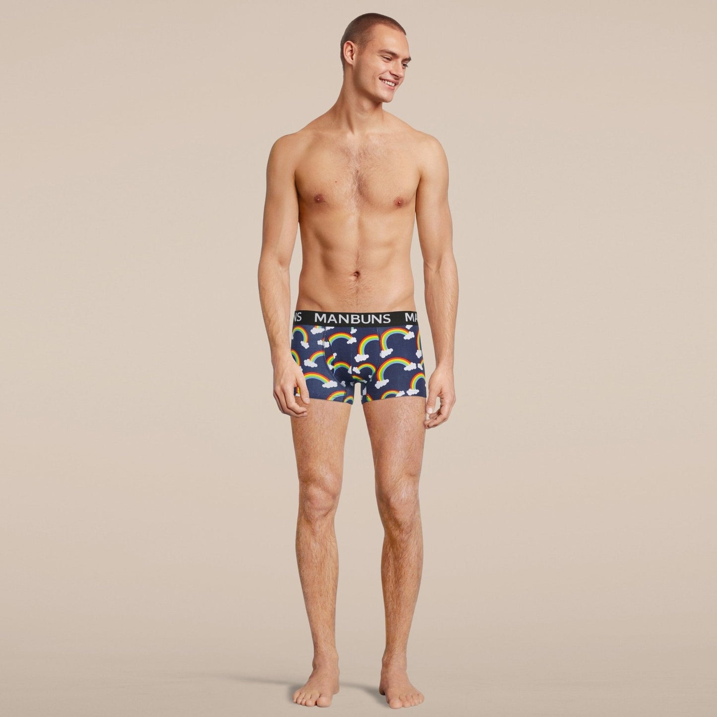 Men's Rainbow Boxer Trunk Underwear & Unisex Rainbow Pride Glasses Set