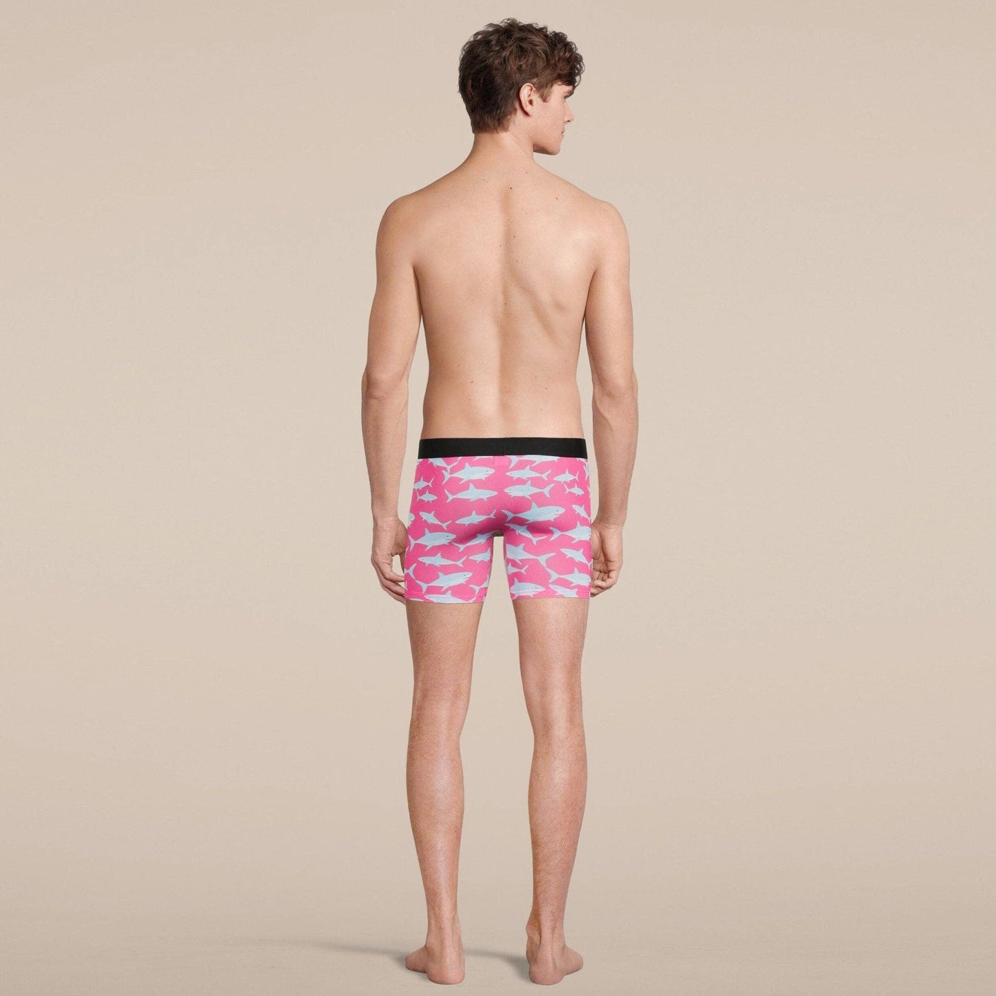 Men's Baby Shark Boxer Brief Underwear with Pouch: Small