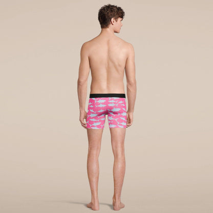 Men's Baby Shark Boxer Brief Underwear with Pouch: Large