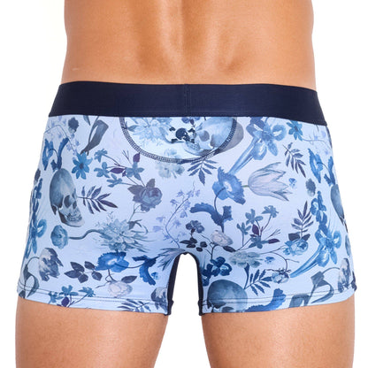 Hand Painted Dutch Floral Trunk Sky: SMALL