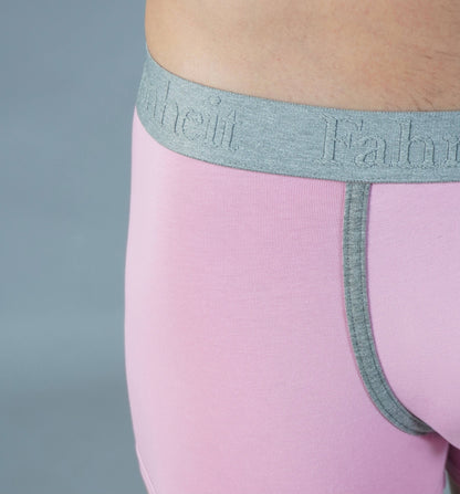 Trunk Solid Pink Cotton Boxer Men's Underwear: Medium