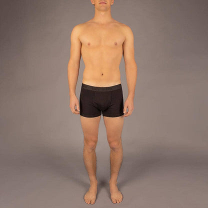 Trunk | Solid Black Cotton Boxer Men's Underwear: L