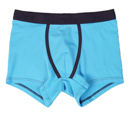 Trunk Solid Blue Cotton Boxer Men's Underwear: Large