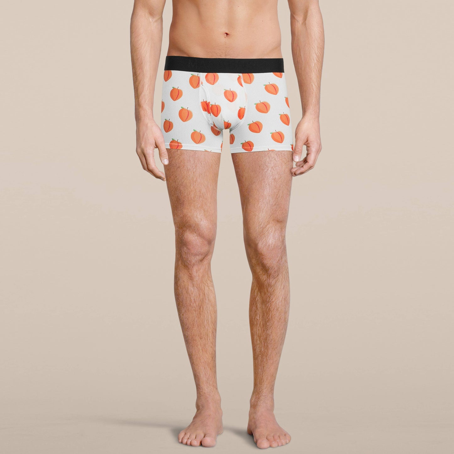 Men's Peach Boxer Trunk Underwear with Pouch: 2XL