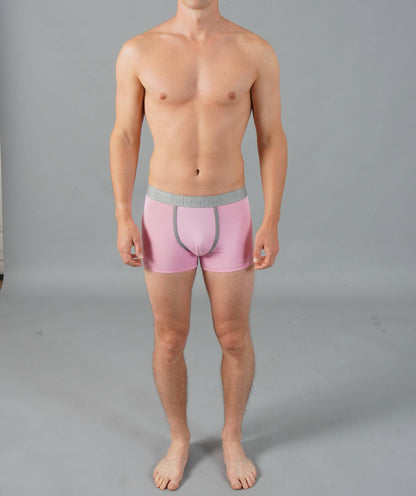 Trunk Solid Pink Cotton Boxer Men's Underwear: Medium
