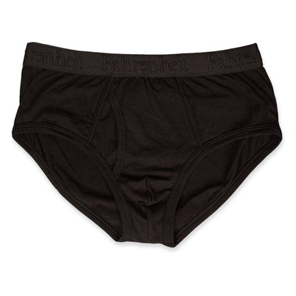 Wayne Brief | Solid Black Men's Cotton Underwear: L