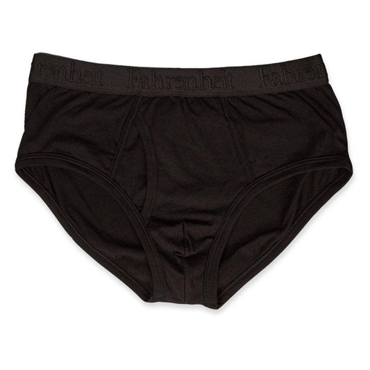 Wayne Brief | Solid Black Men's Cotton Underwear: L