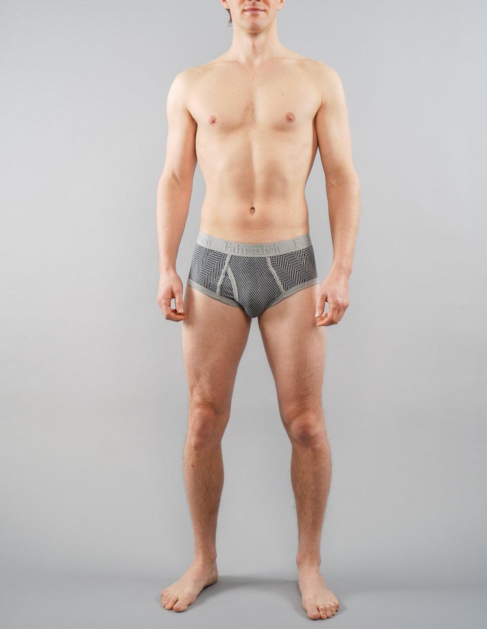Wayne Brief | Herringbone Men's Cotton Underwear: M