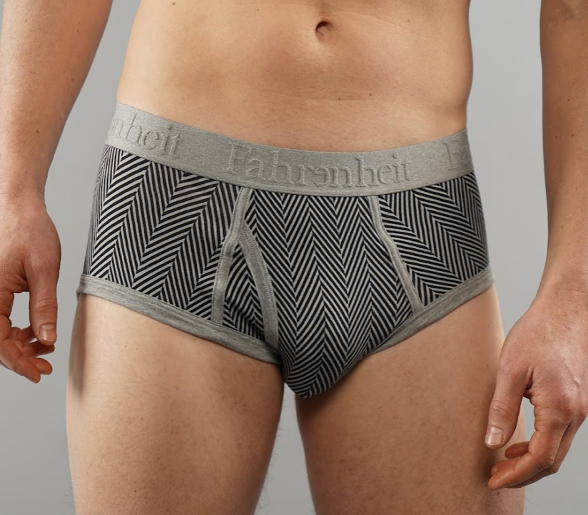 Wayne Brief | Herringbone Men's Cotton Underwear: XL