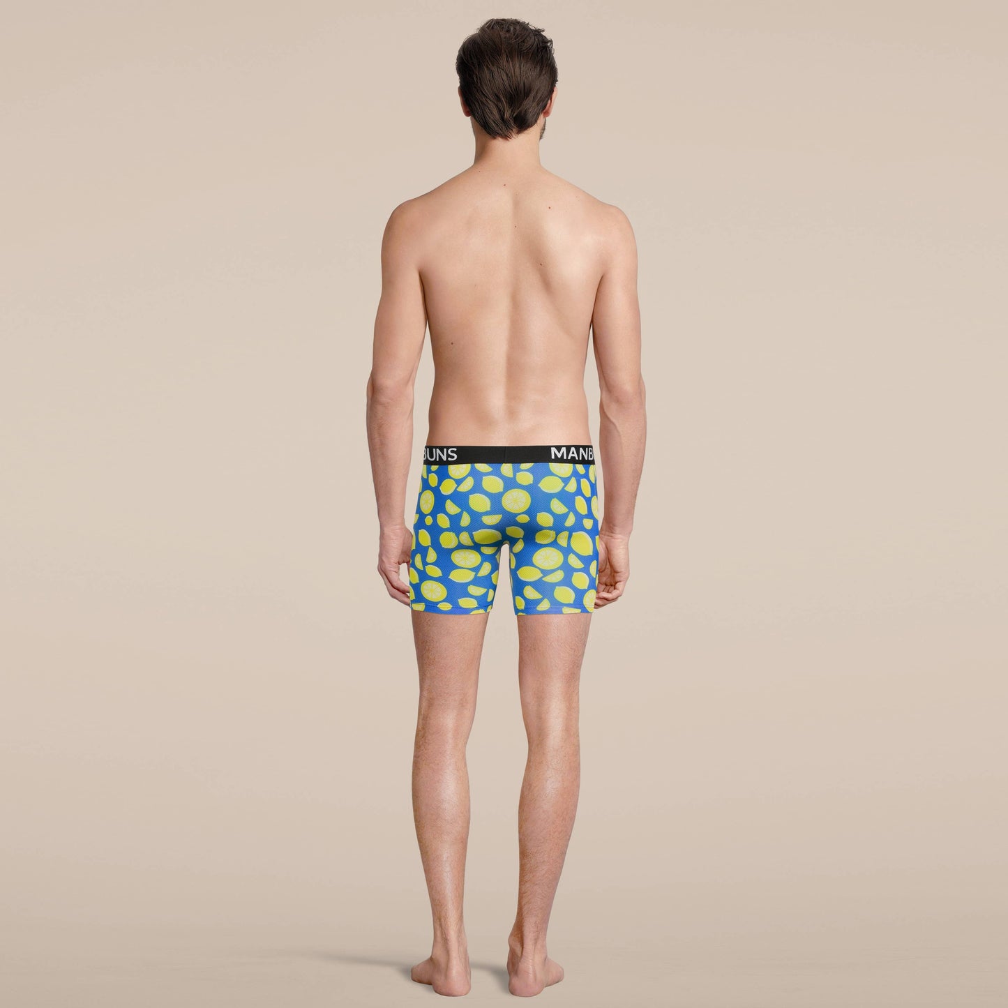 Men's Lemon Boxer Brief Underwear: M