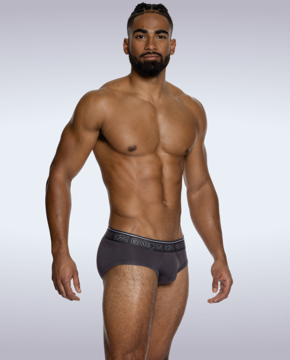 Grey Bamboo Briefs: S