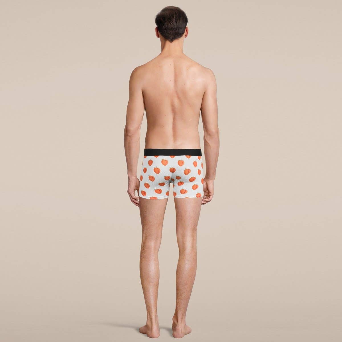 Men's Peach Boxer Trunk Underwear with Pouch: Medium