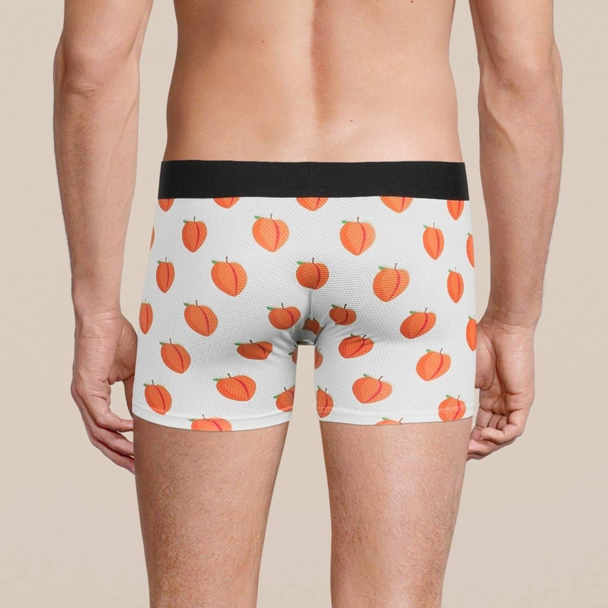 Men's Peach Boxer Trunk Underwear with Pouch: Small