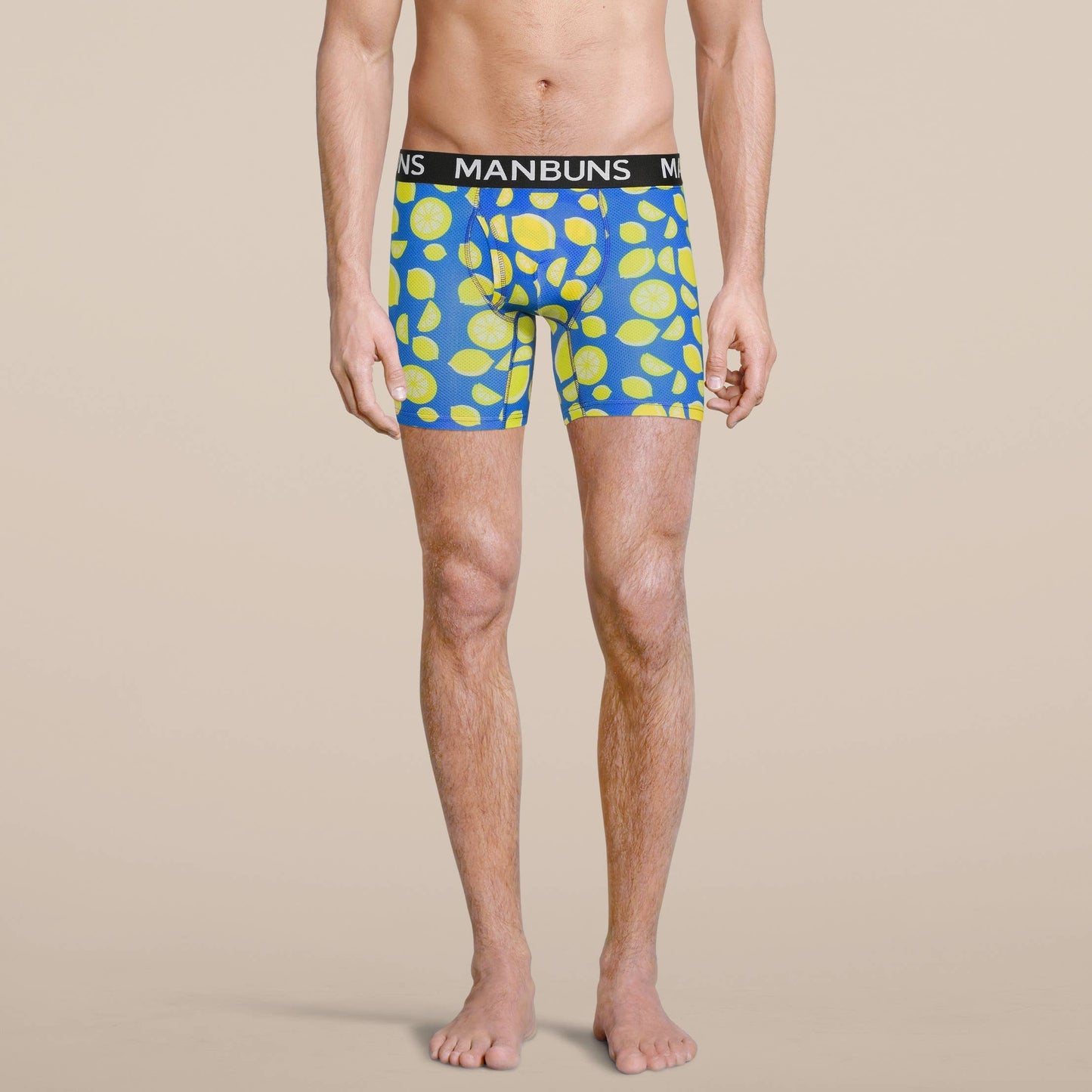 Men's Lemon Boxer Brief Underwear: S