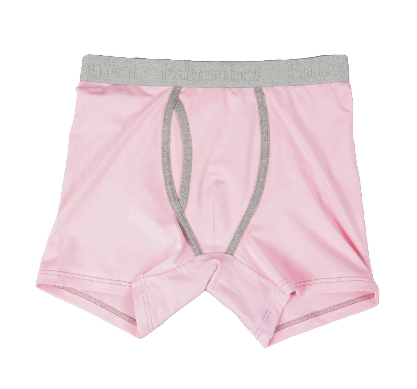 Boxer Briefs Solid Pink Cotton Men's Underwear: X-Large