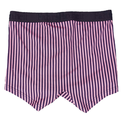 Trunk Vertical Stripe Pink & Navy Cotton Men's Underwear: Large