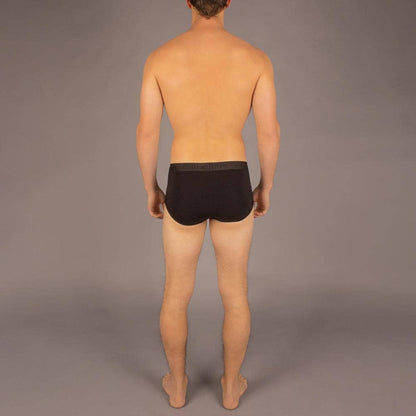 Wayne Brief | Solid Black Men's Cotton Underwear: XL