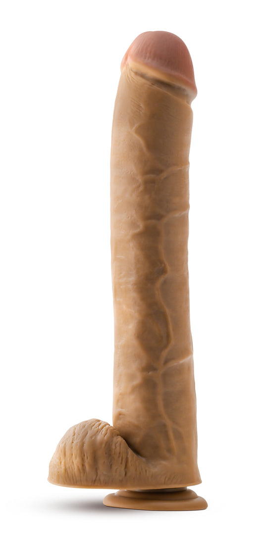 "Dr. Skin - Dr. Michael - 14 Inch Dildo With Balls Tan BL-26407"