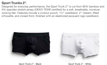 NEUDE Sport Trunks 2" - White SM