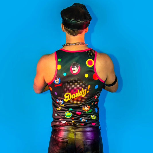 "Disco Daddy" Mesh Tank Top: XXL