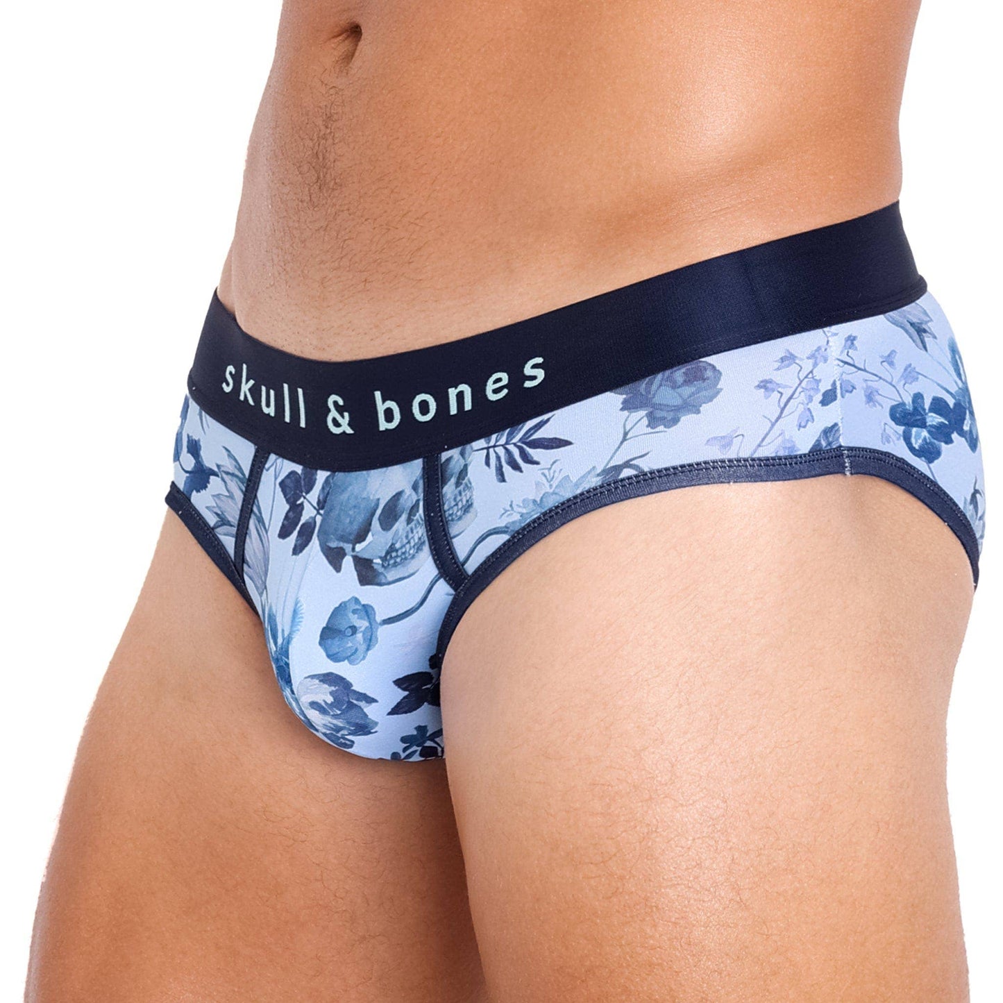 Hand Painted Dutch Floral Brief Sky: X-SMALL