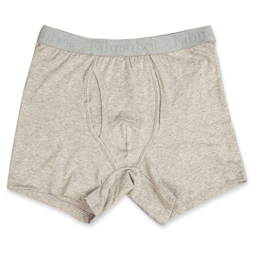 Boxer Brief | Solid Heather Gray Cotton Men's Underwear: M