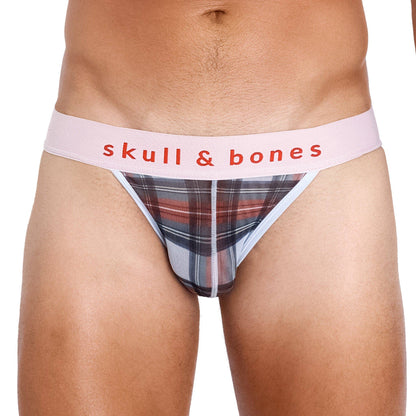 Tartan Sheer Mesh White Sport Brief: X-LARGE
