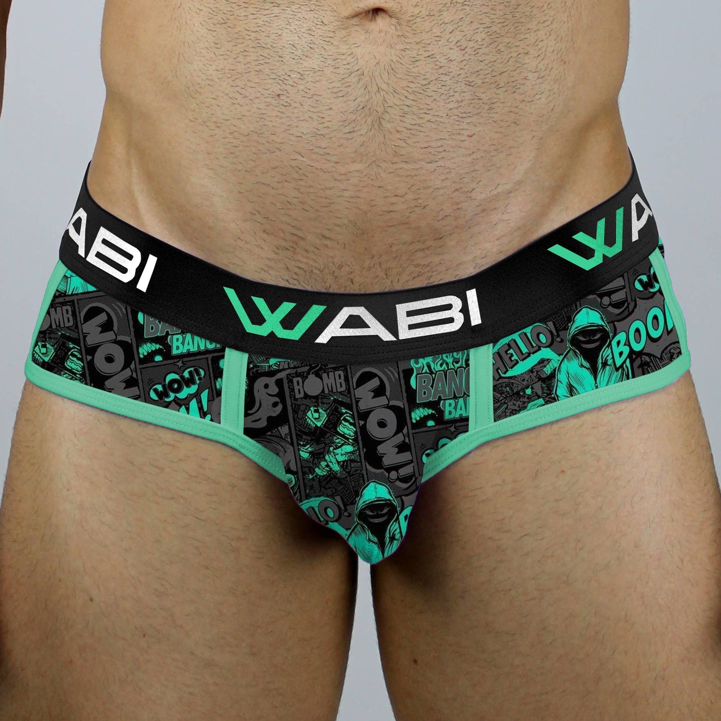 Boxer for Men Underwear Print Green Wabi WNASMX001: Green / - Vegas Pride Positions