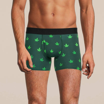 Men's Weed Boxer Briefs Underwear with Pouch: 2XL