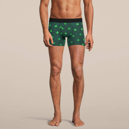 Men's Weed Boxer Briefs Underwear with Pouch: Small