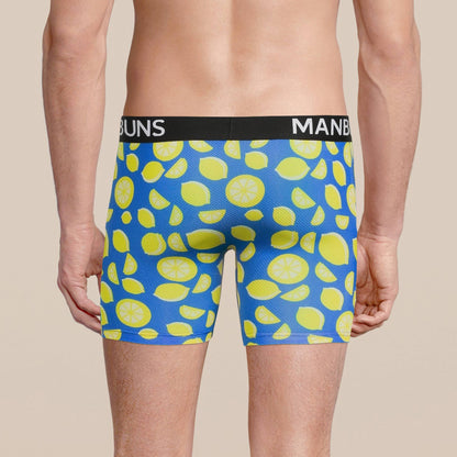Men's Lemon Boxer Brief Underwear: M