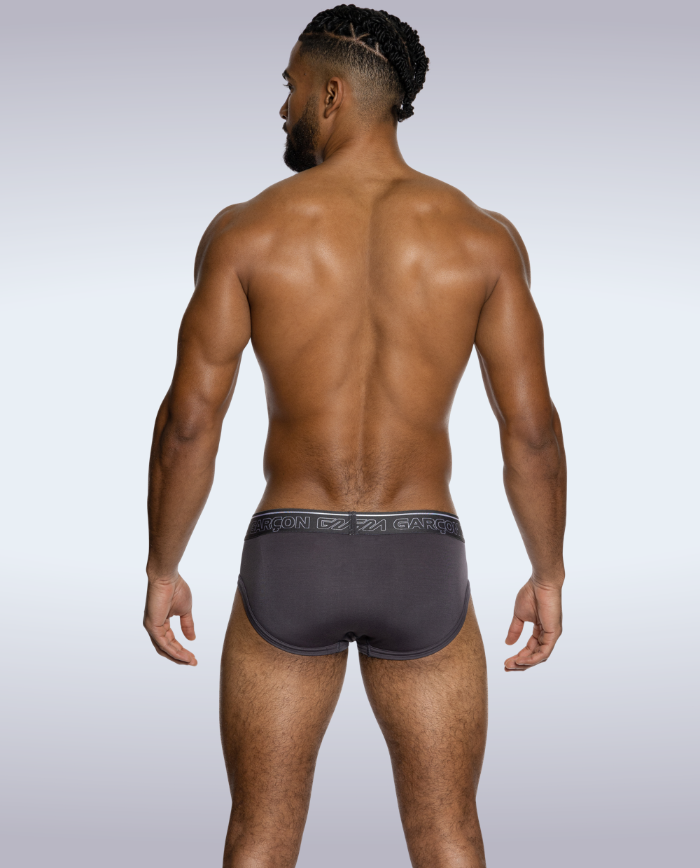 Grey Bamboo Briefs: S