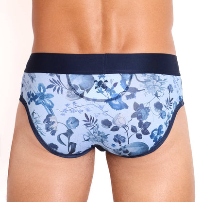 Hand Painted Dutch Floral Brief Sky: X-SMALL