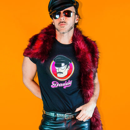 "Daddy" T-shirt (Gay Queer LGBTQ) - Black: Large